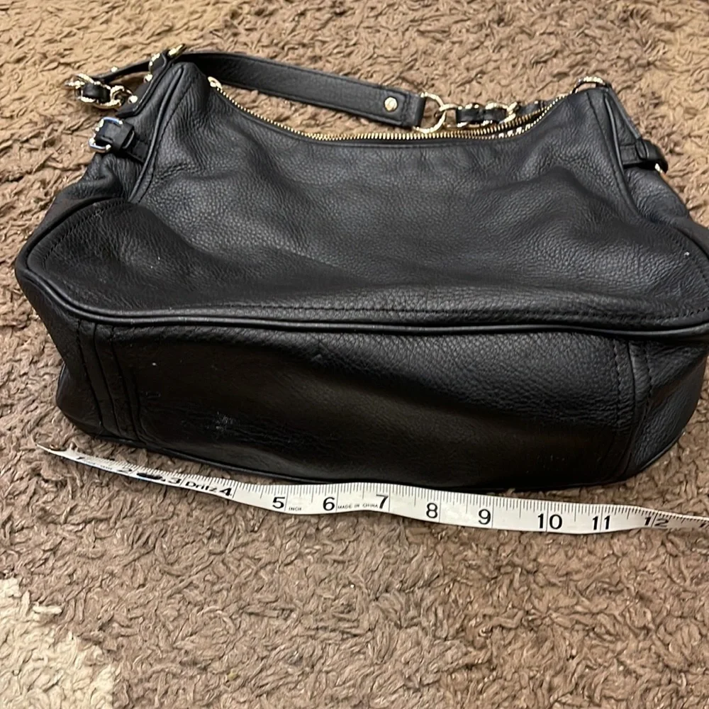 Kate Spade New York Black Grained Leather Shoulder Bag
